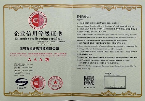 企业信用等级证书