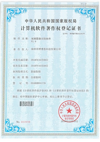 视频图像识别软件著作